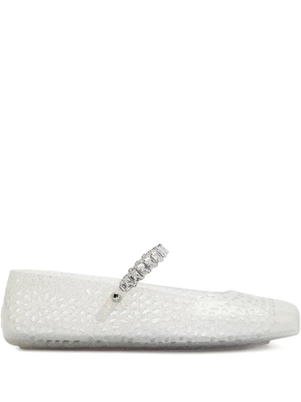Jimmy Choo crystal-embellished ballet flats | White | Image 1