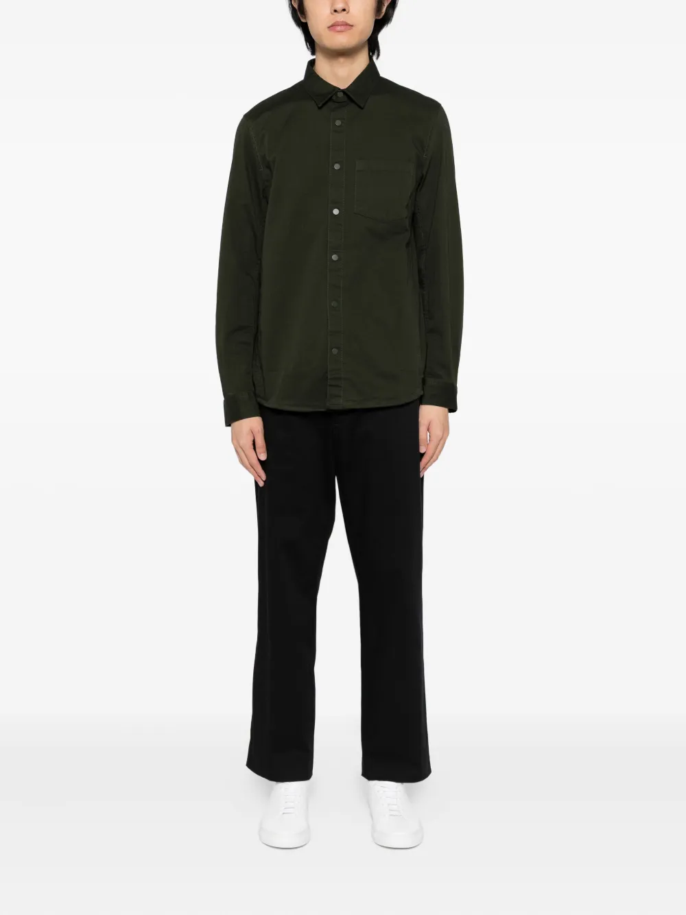 LESTRANGE chest-pocket shirt - Groen