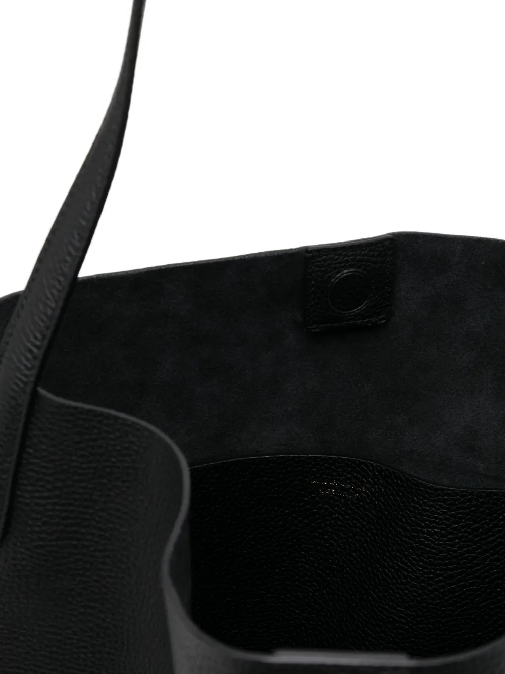 Mansur Gavriel Everyday Cabas Grained Leather Shoulder Bag In Black
