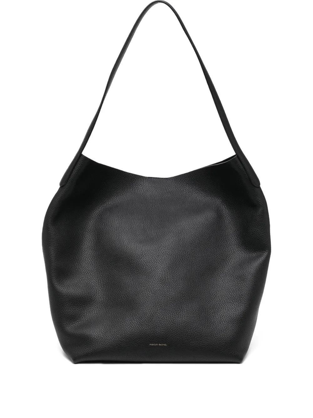 Mansur Gavriel Everyday Cabas Grained Leather Shoulder Bag In Black