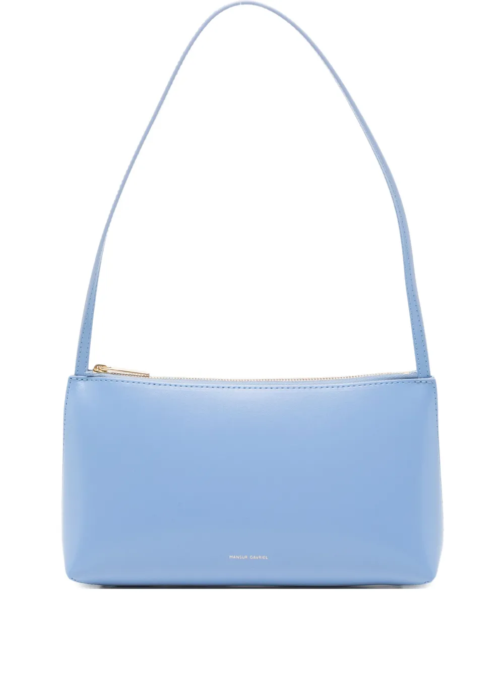 Mansur Gavriel Gaia Smoothed Leather Shoulder Bag In Blue