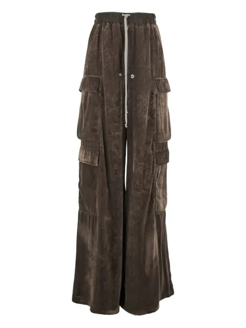 Rick Owens cargo-pocket velvet trousers