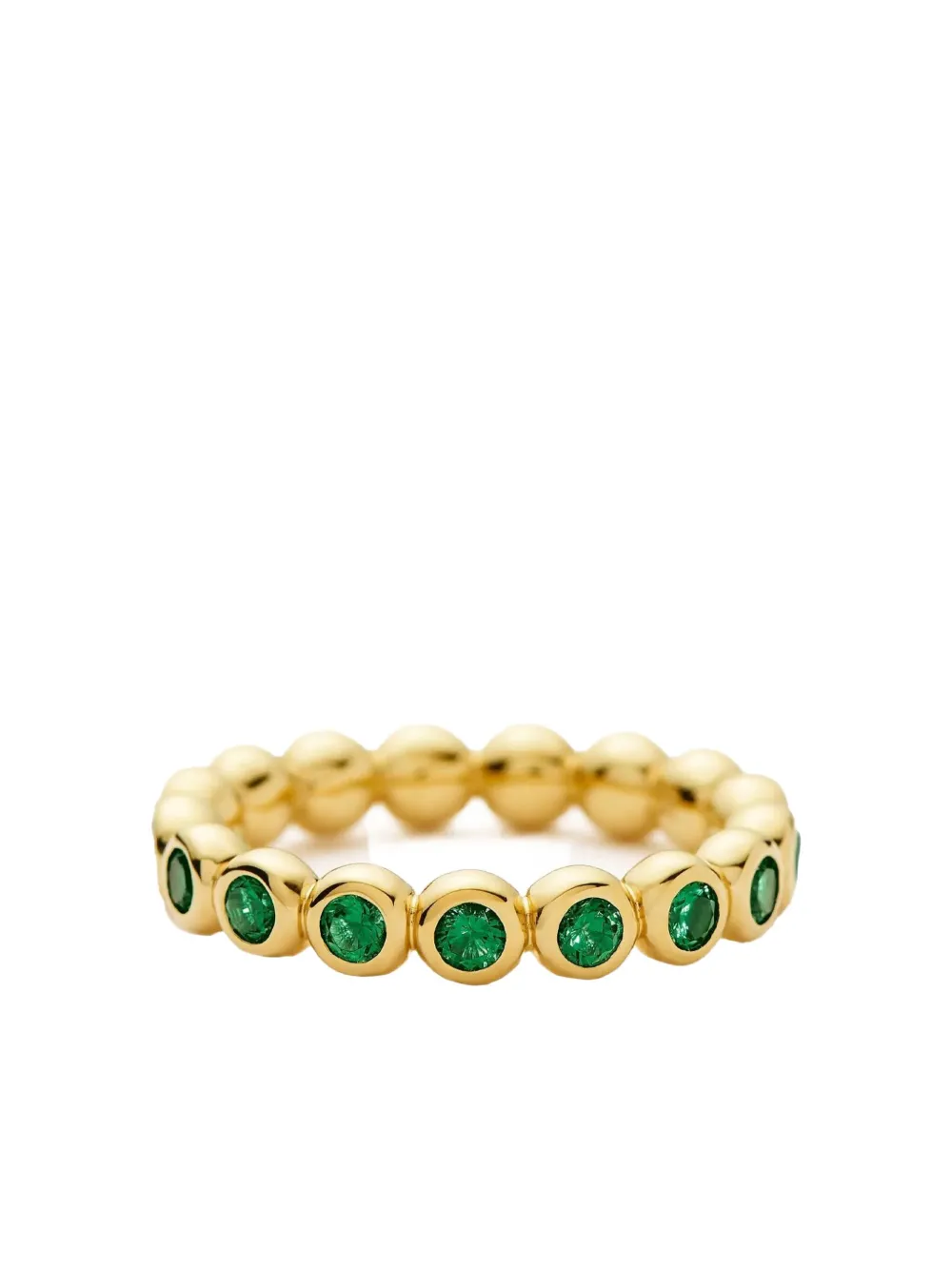 Missoma 18K yellow gold vermeil emerald eternity ring - Oro