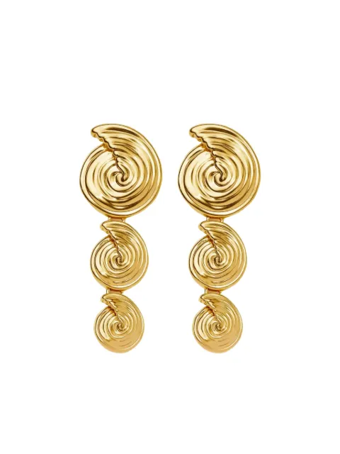 Missoma spiral-motif drop earrings