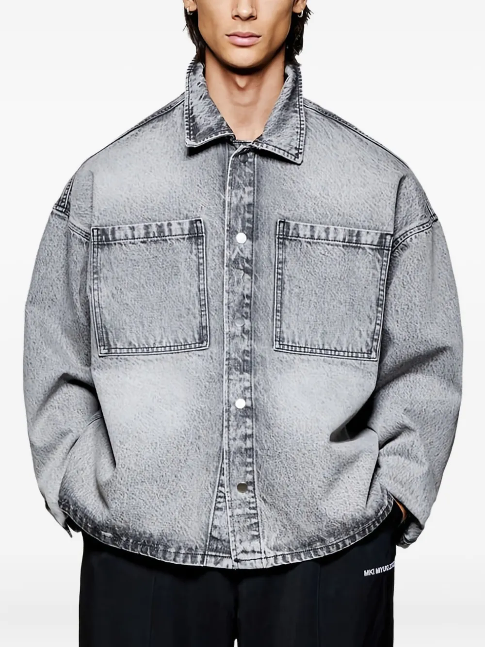 Mki Miyuki Zoku Pocket Denim Overshirt In Multi