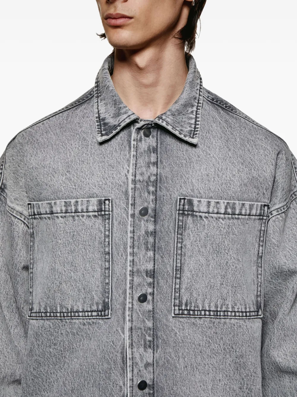 Mki Miyuki Zoku Pocket Denim Overshirt In Multi