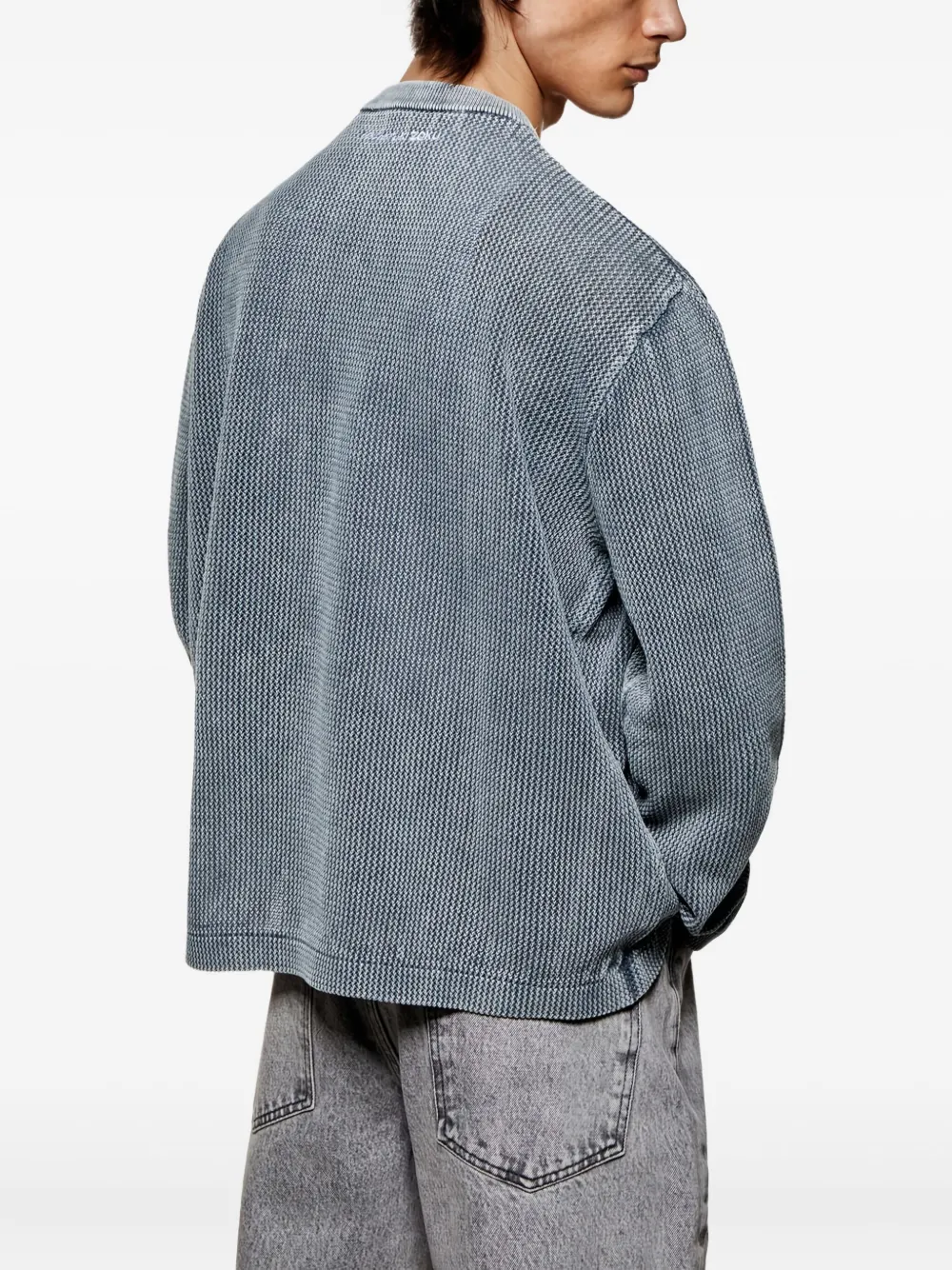 Mki Miyuki Zoku Pigment Loose Long-sleeve Sweater In Blue