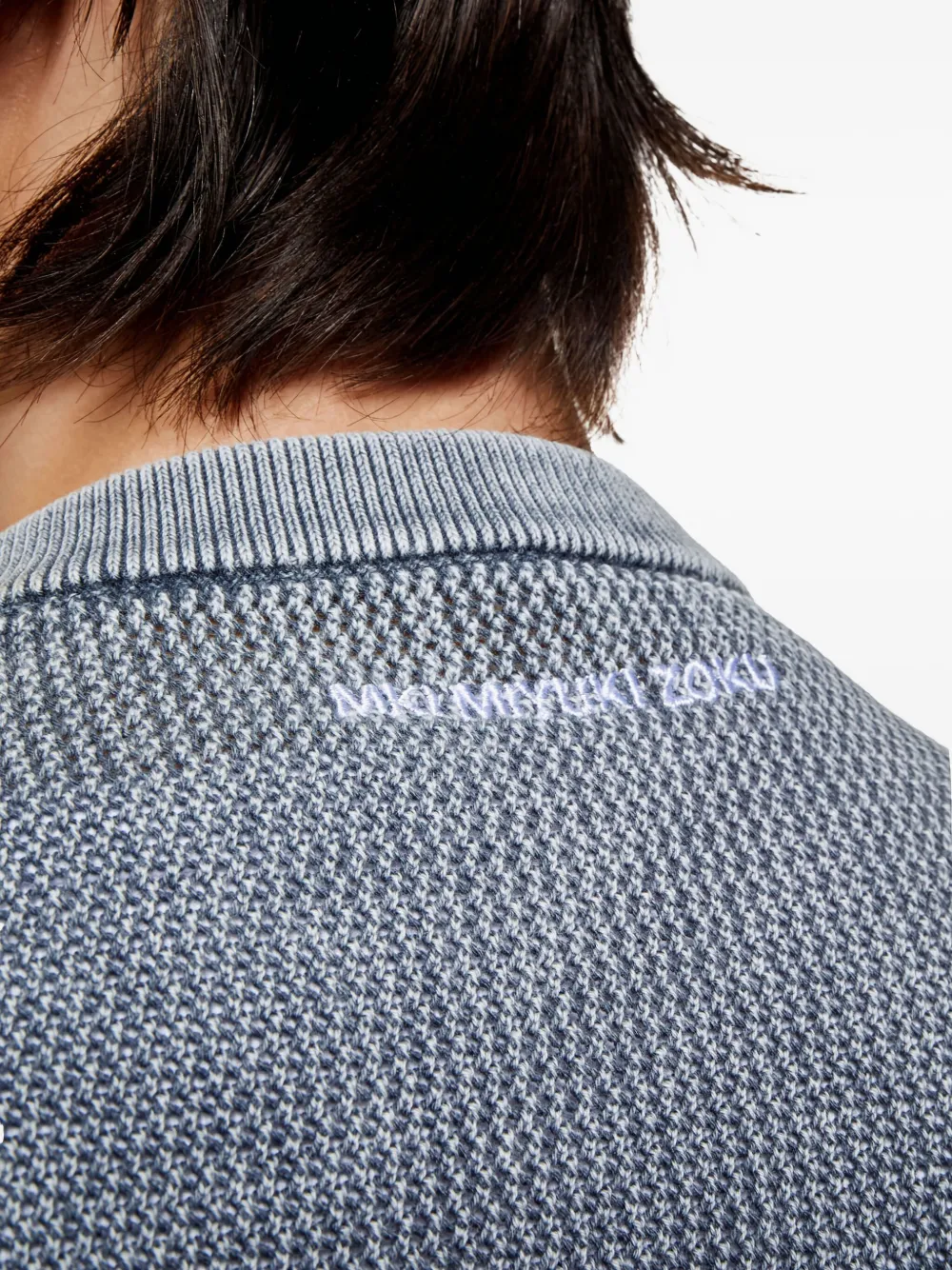 Mki Miyuki Zoku Pigment Loose Long-sleeve Sweater In Blue