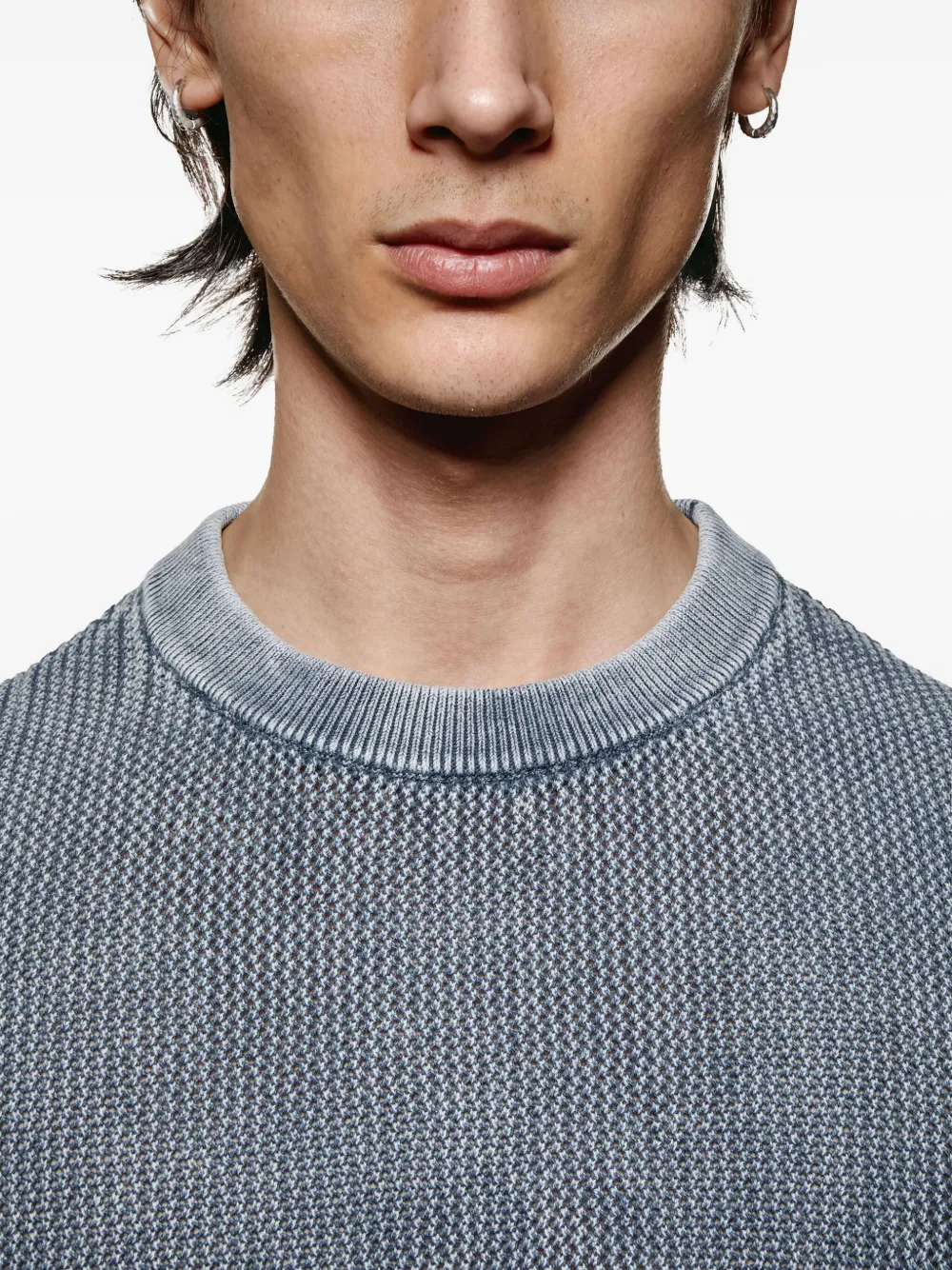 Mki Miyuki Zoku Pigment Loose Long-sleeve Sweater In Blue