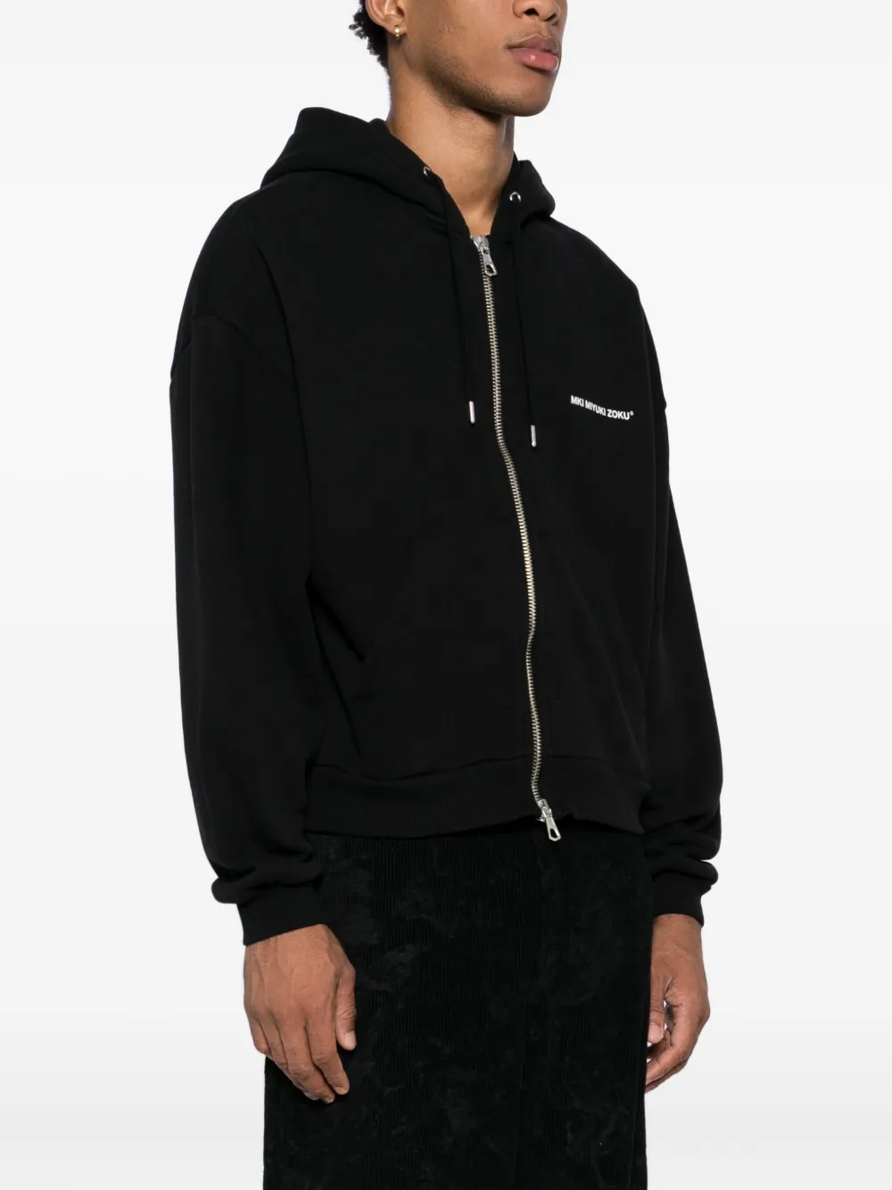 Mki Miyuki Zoku Uniform Zipped Hoodie In Black