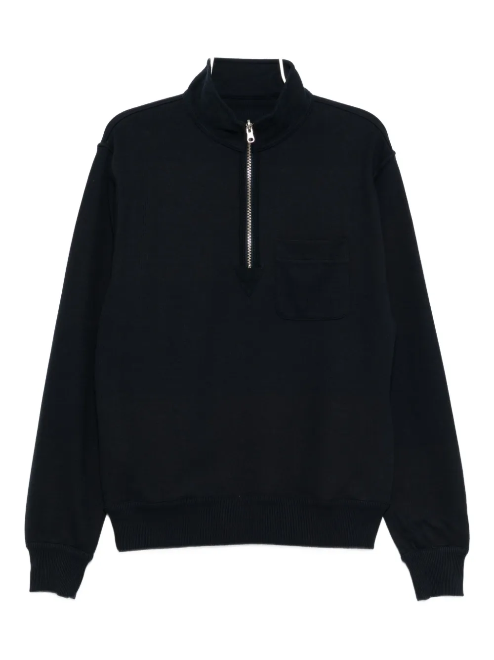 Oliver Spencer 1/4 Zip Reverse Sweatshirt In Animal Print