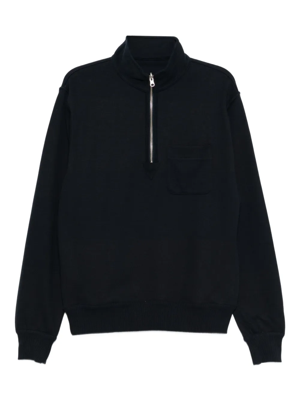 Oliver Spencer 1/4 zip reverse sweatshirt | Blue | Image 1