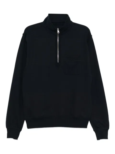 Oliver Spencer 1/4 zip reverse sweatshirt