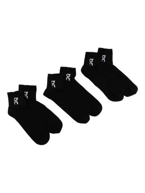 On Running set de  tres pares de calcetines con logo estampado