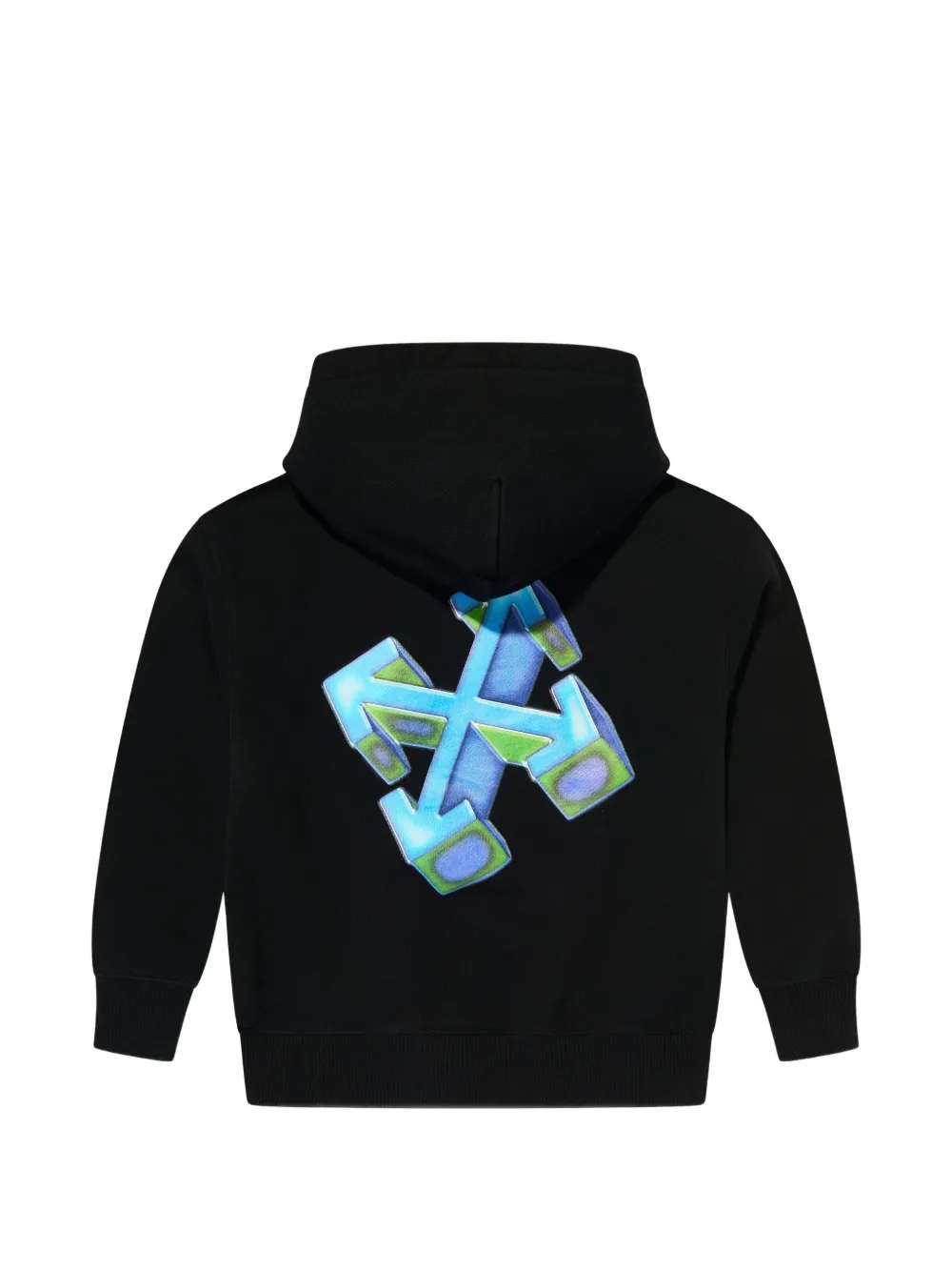 Off-White Kids Hoodie met logoprint Zwart