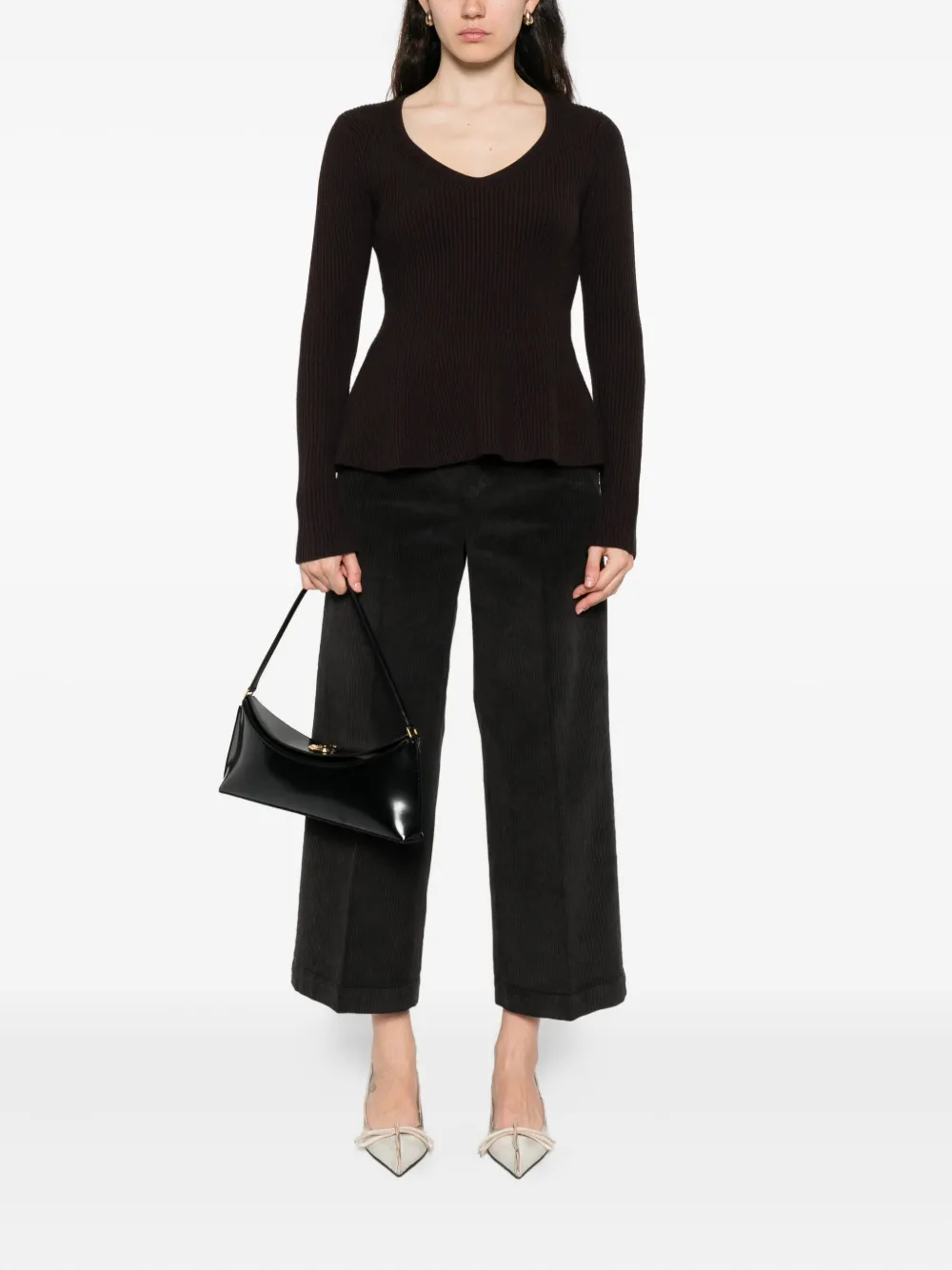 TWINSET V-neck ribbed sweater | Knitted Sweaters | Image 2