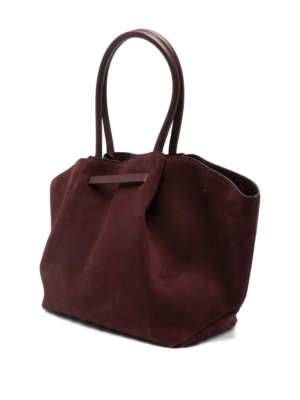 Demellier Tote Bag New York Medium Aus Veloursleder In Red