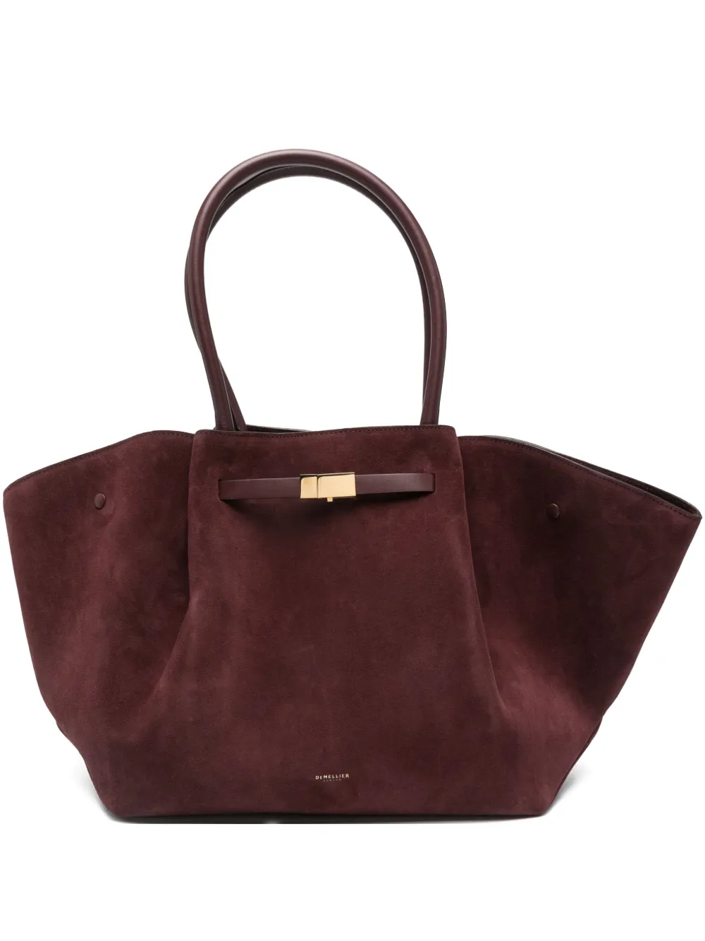 DeMellier midi New York suede tote bag - Rosso