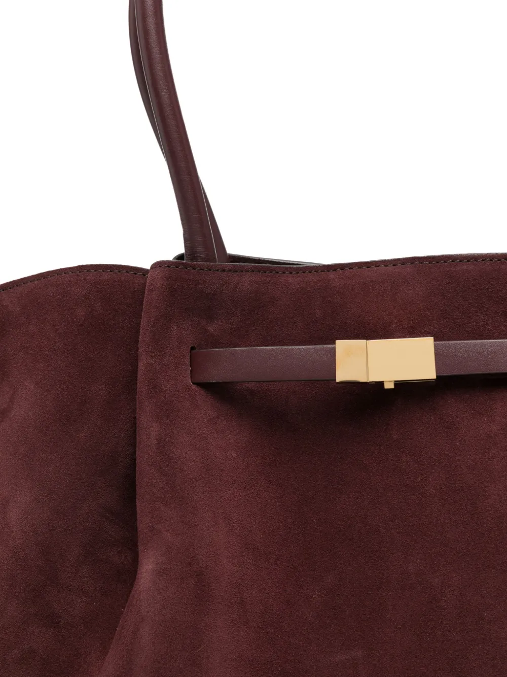 Demellier Tote Bag New York Medium Aus Veloursleder In Red