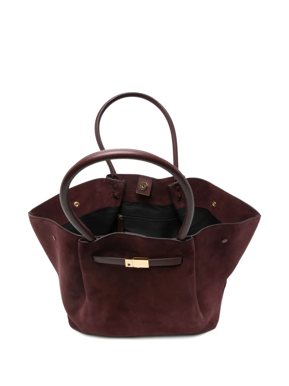 Demellier Tote Bag New York Medium Aus Veloursleder In Red
