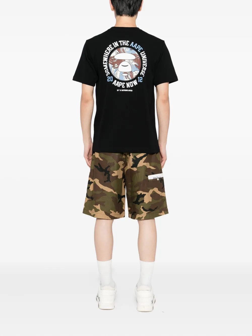 AAPE BY *A BATHING APE New Camo T-shirt - Zwart