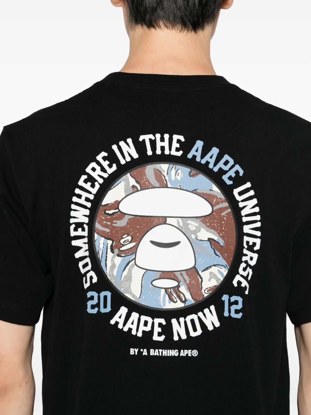 AAPE BY *A BATHING APE New Camo T-shirt Zwart