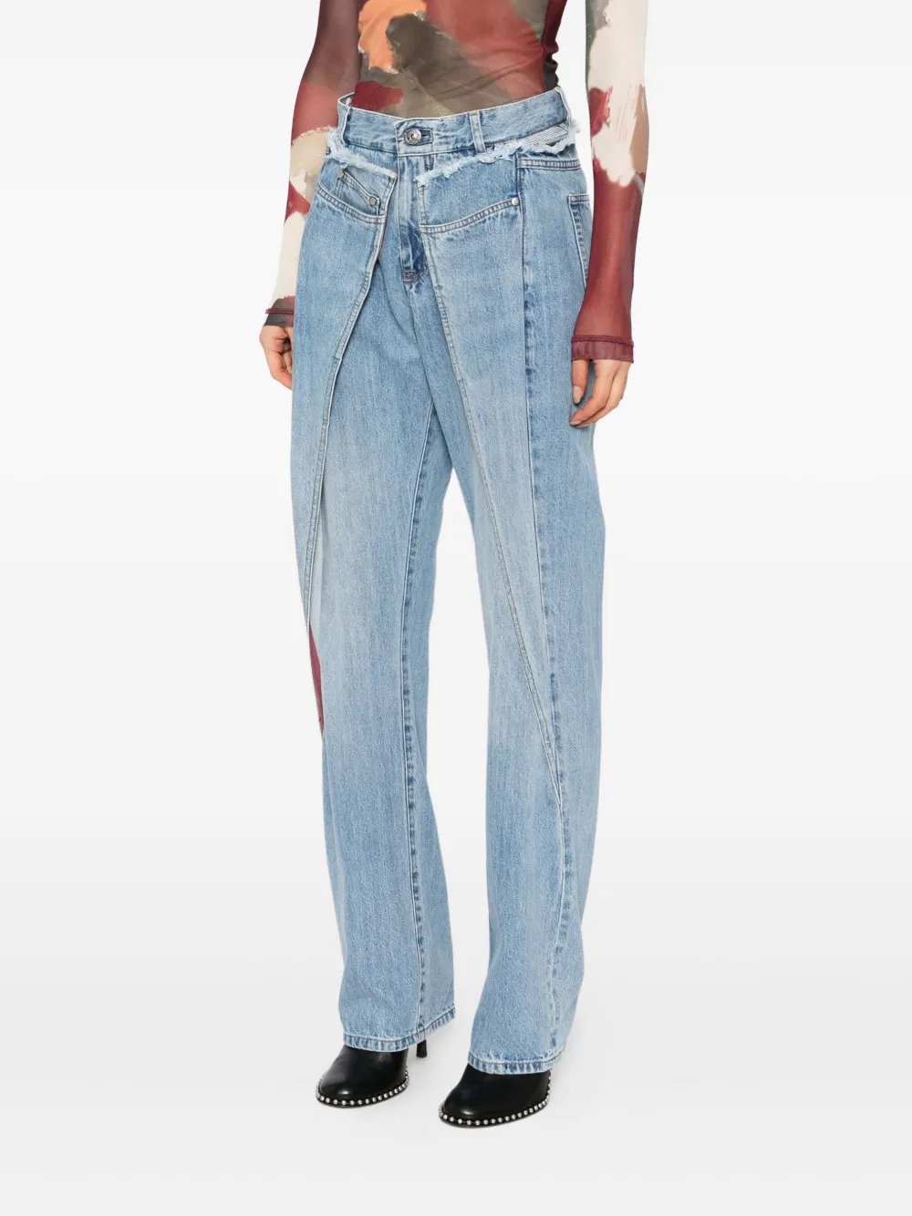 Better Straight-leg Wrap Jeans In Blue