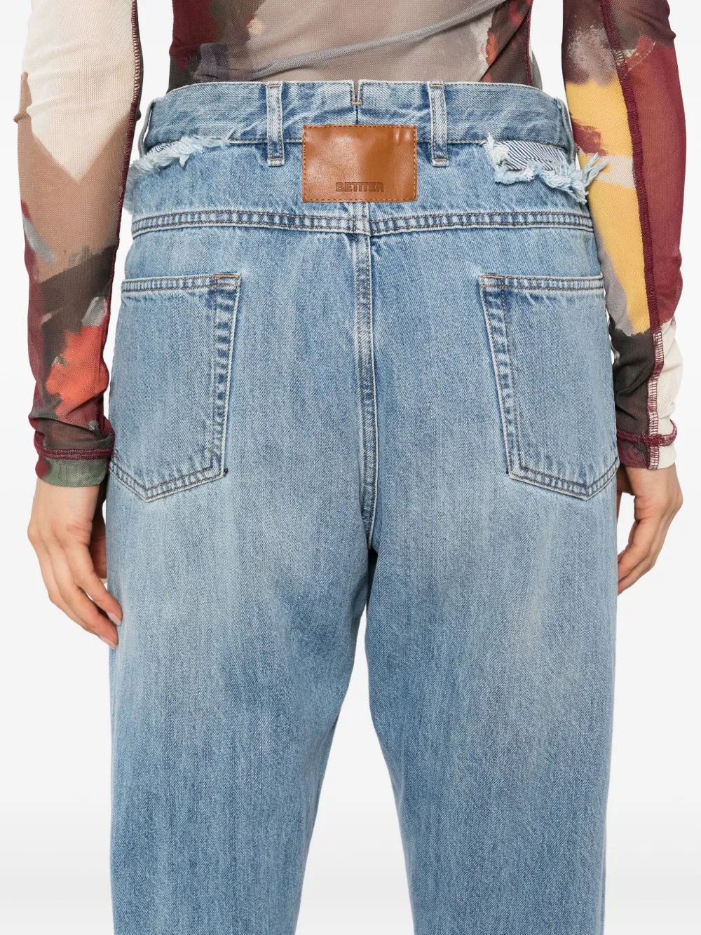 Better Straight-leg Wrap Jeans In Blue