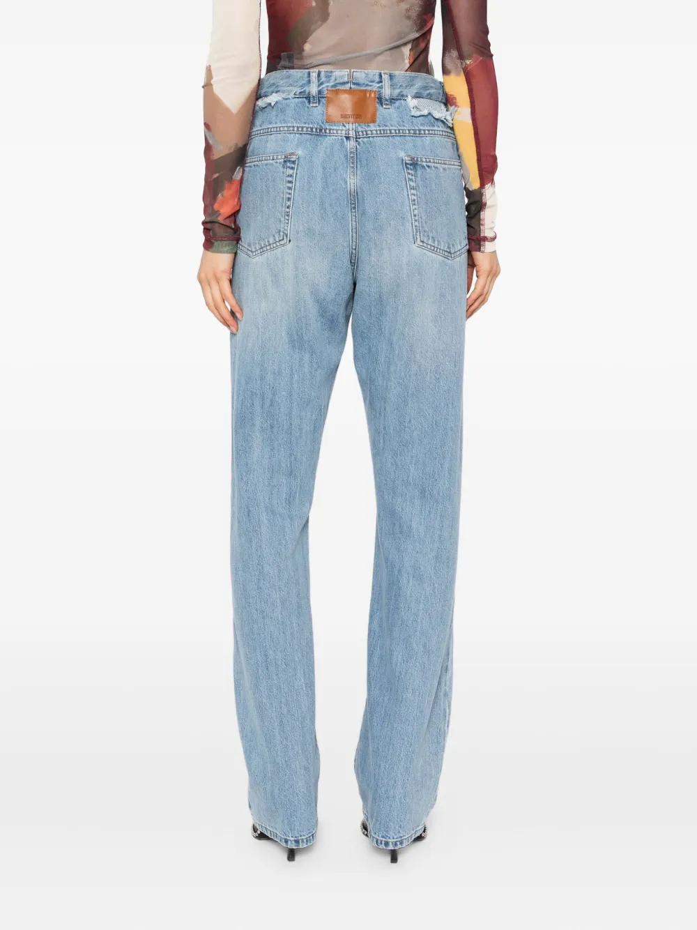 Better Straight-leg Wrap Jeans In Blue