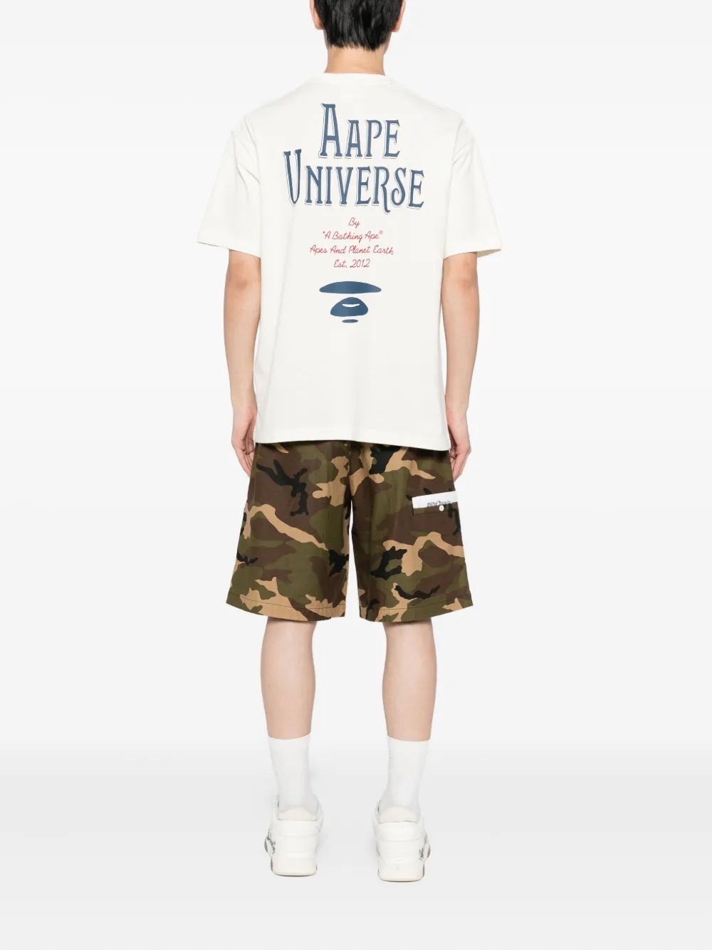 AAPE BY *A BATHING APE T-shirt met print - Beige