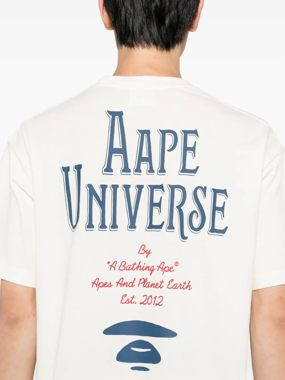 AAPE BY *A BATHING APE T-shirt met print Beige
