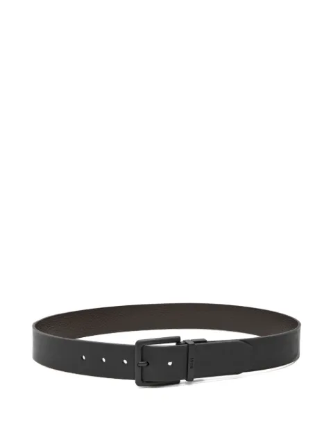 BOSS logo-engraved leather belt