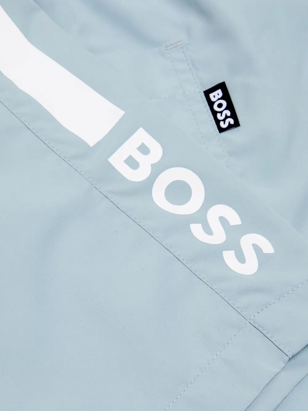 Hugo Boss Boss Logo-print Shell Swim Shorts In Blue