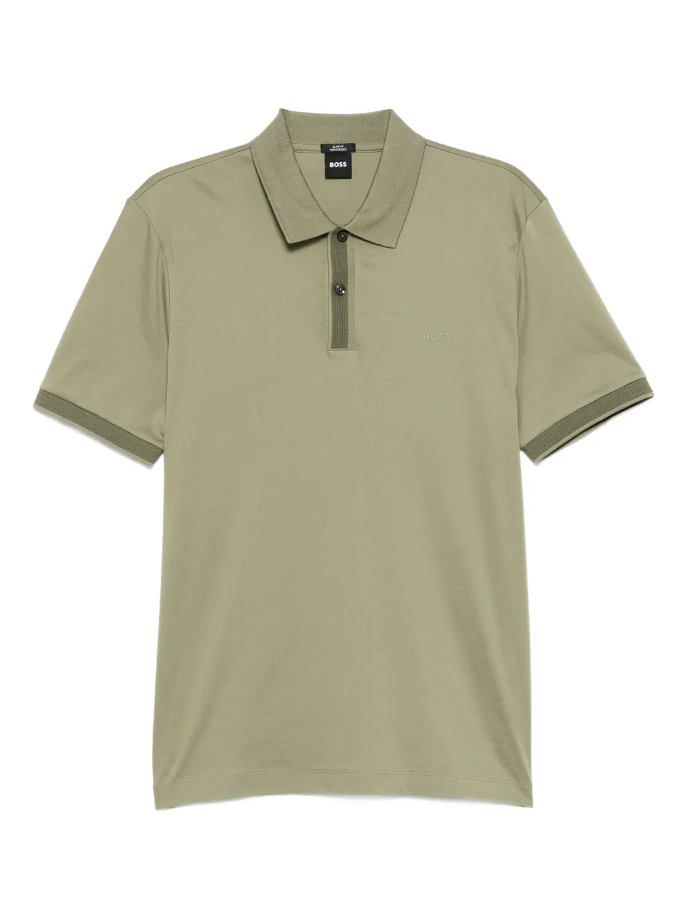 BOSS logo-patched polo shirt | Green | Image 1