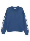 Cherry LA logo print sleeve jumper - Blue