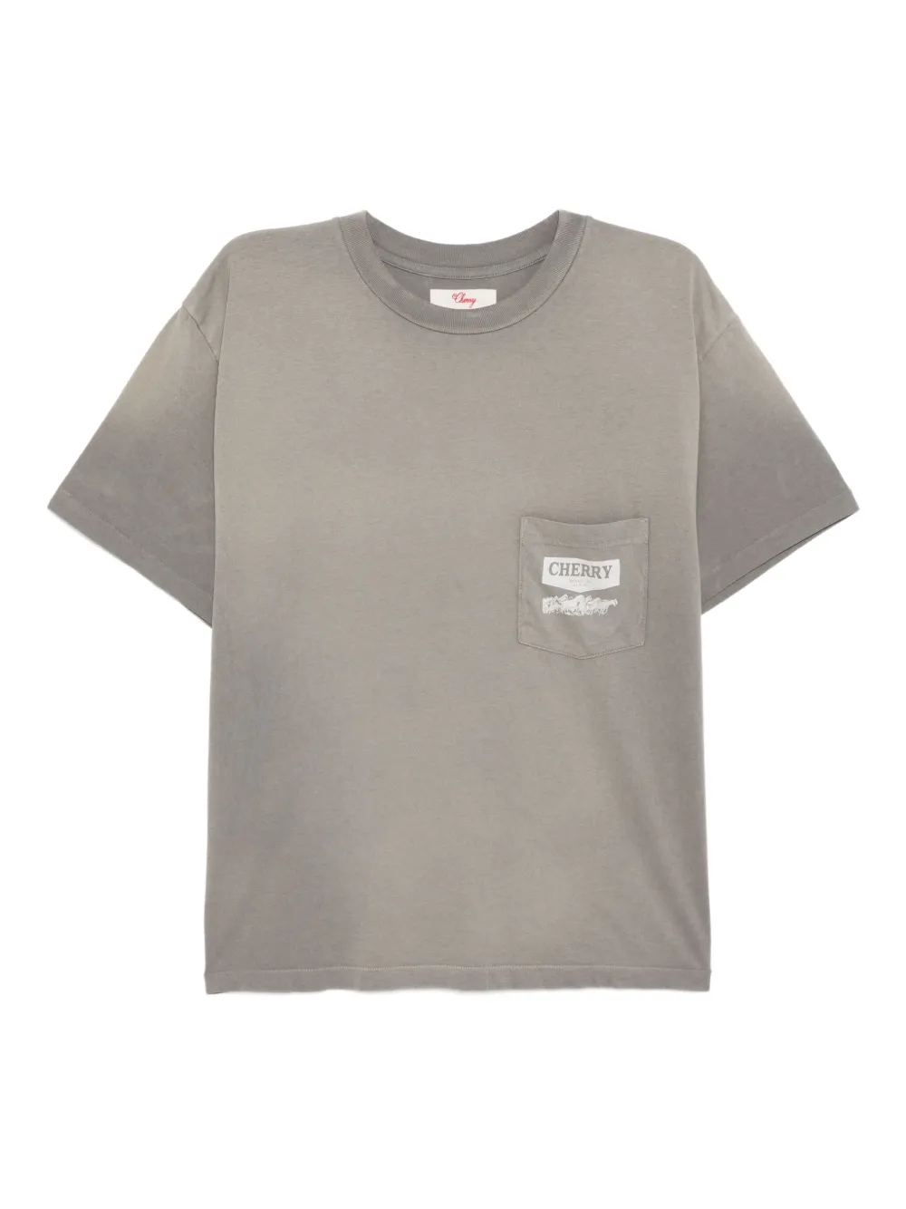 Cherry LA Chevron T-shirt | Grey | Image 1
