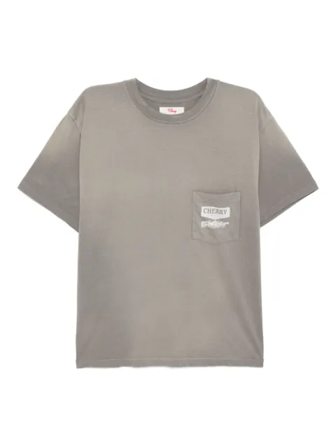 Cherry LA playera con motivo chevron