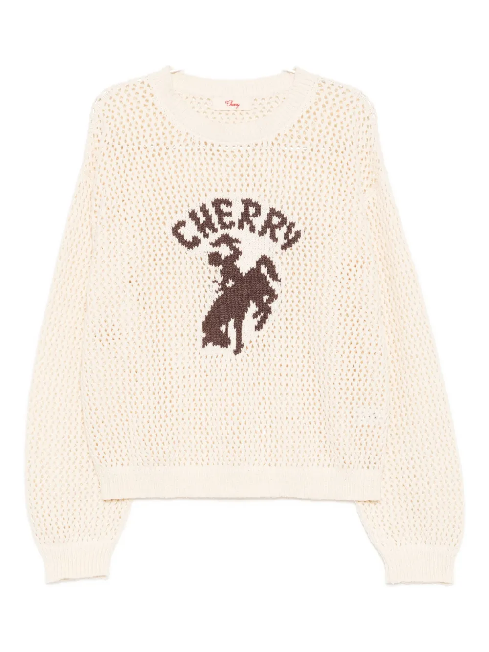 Cherry LA logo-embroidered jumper | Neutrals | Image 1