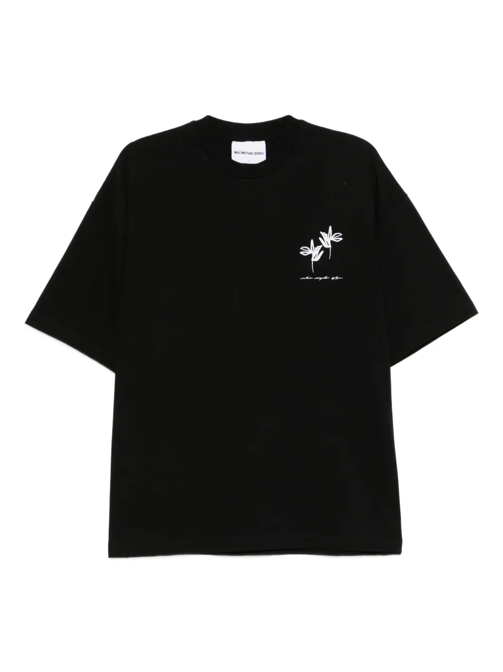 MKI Miyuki Zoku ink-flower T-shirt | Black | Image 1