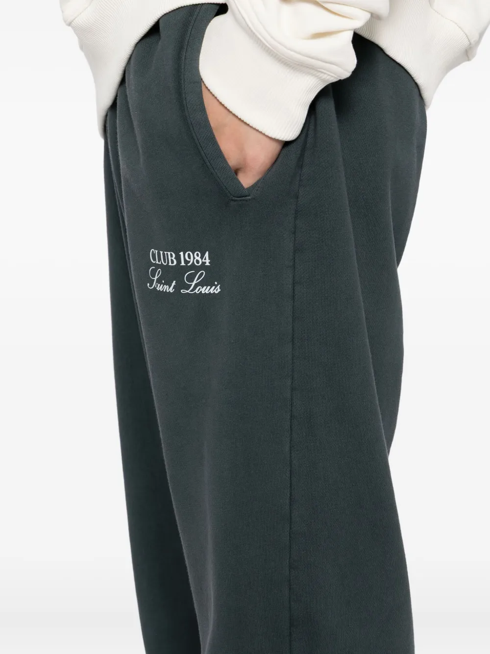 Club 1984 Essential Logo-embroidered Cotton Sweatpants In Animal Print