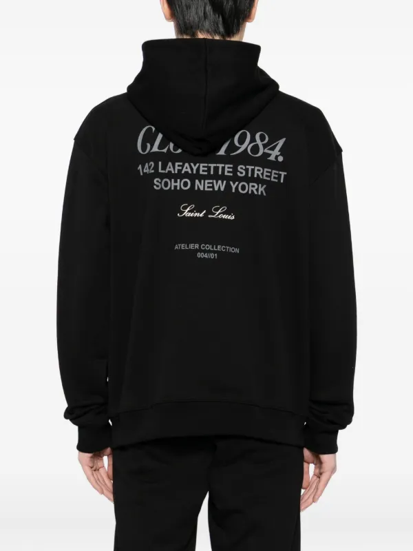 CLUB 1984 Soho Zipped Hoodie | Black | FARFETCH