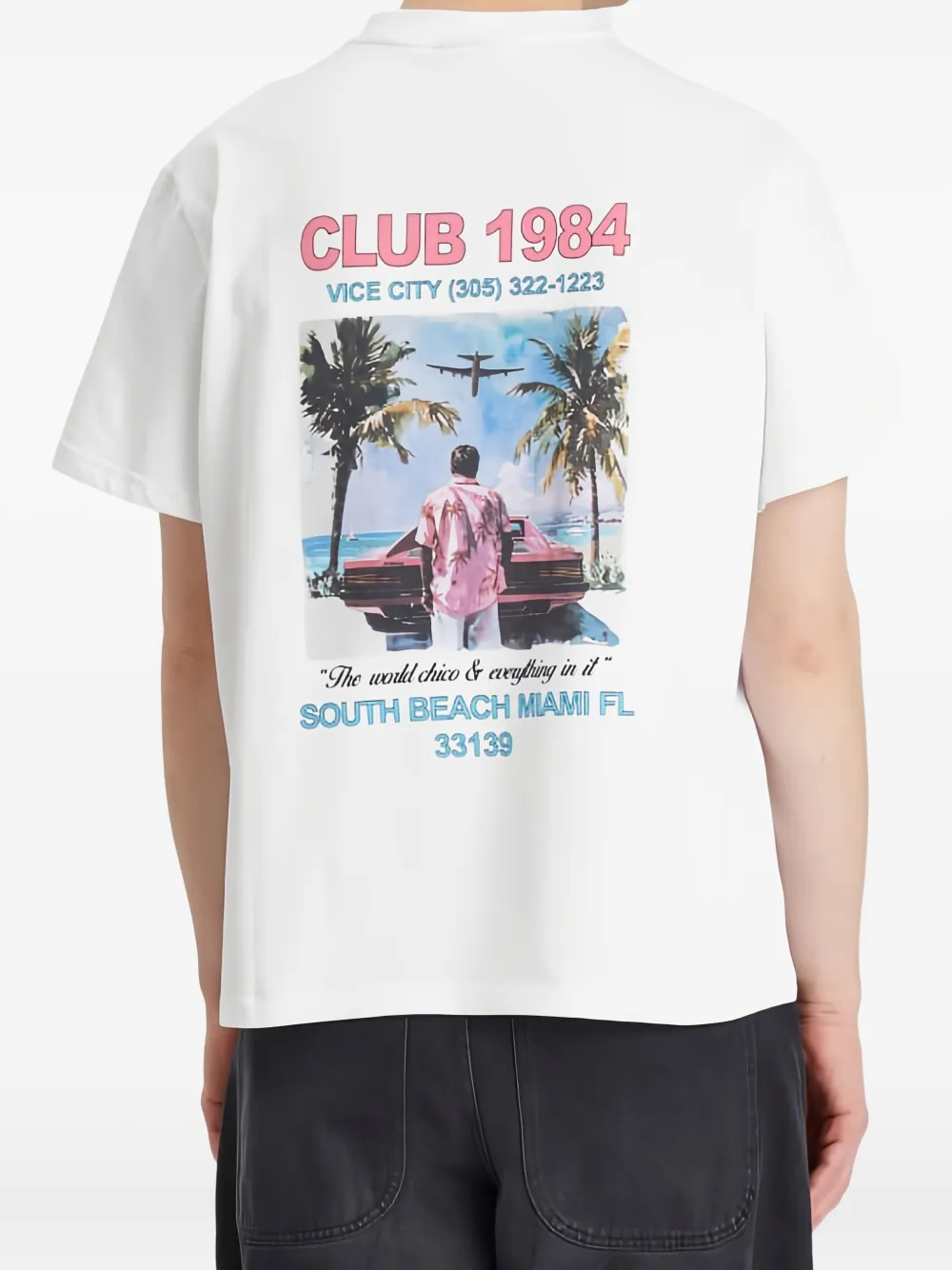 CLUB 1984 Live Fast T-shirt Wit