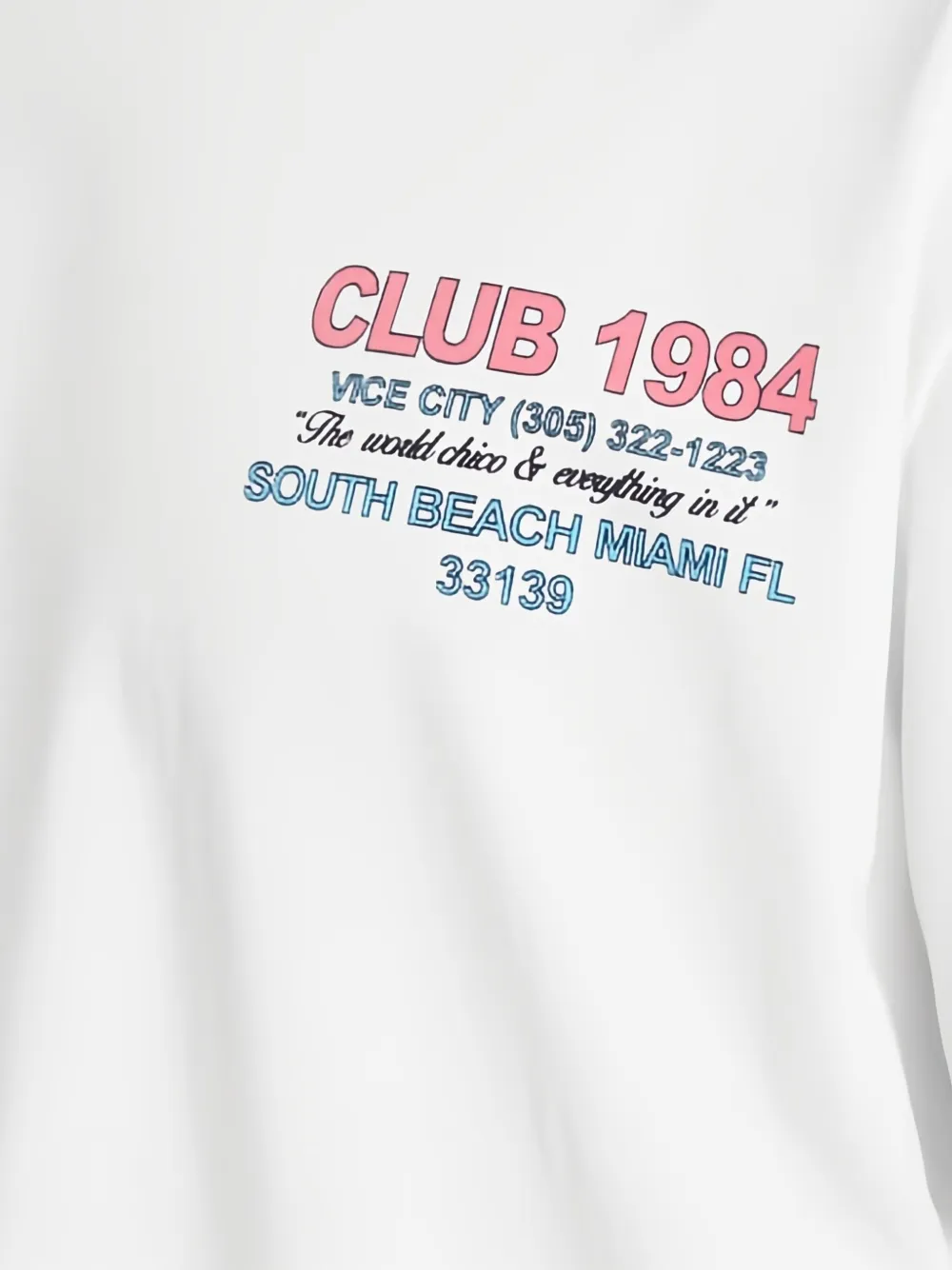 CLUB 1984 Live Fast T-shirt Wit