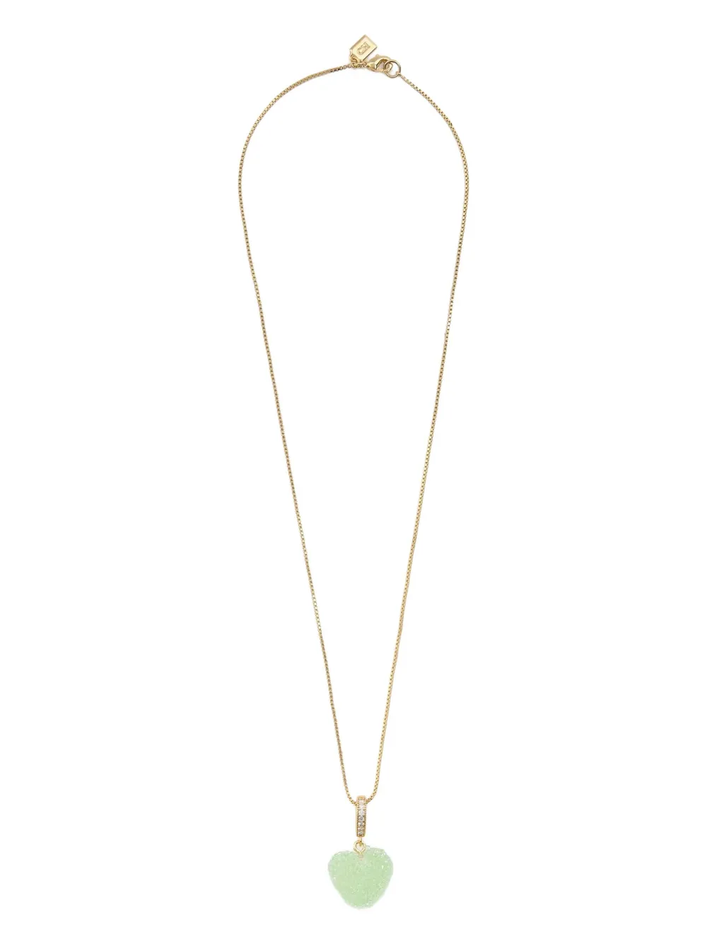 Crystal Haze Jelly Heart 18kt Gold-plated Necklace In Gold