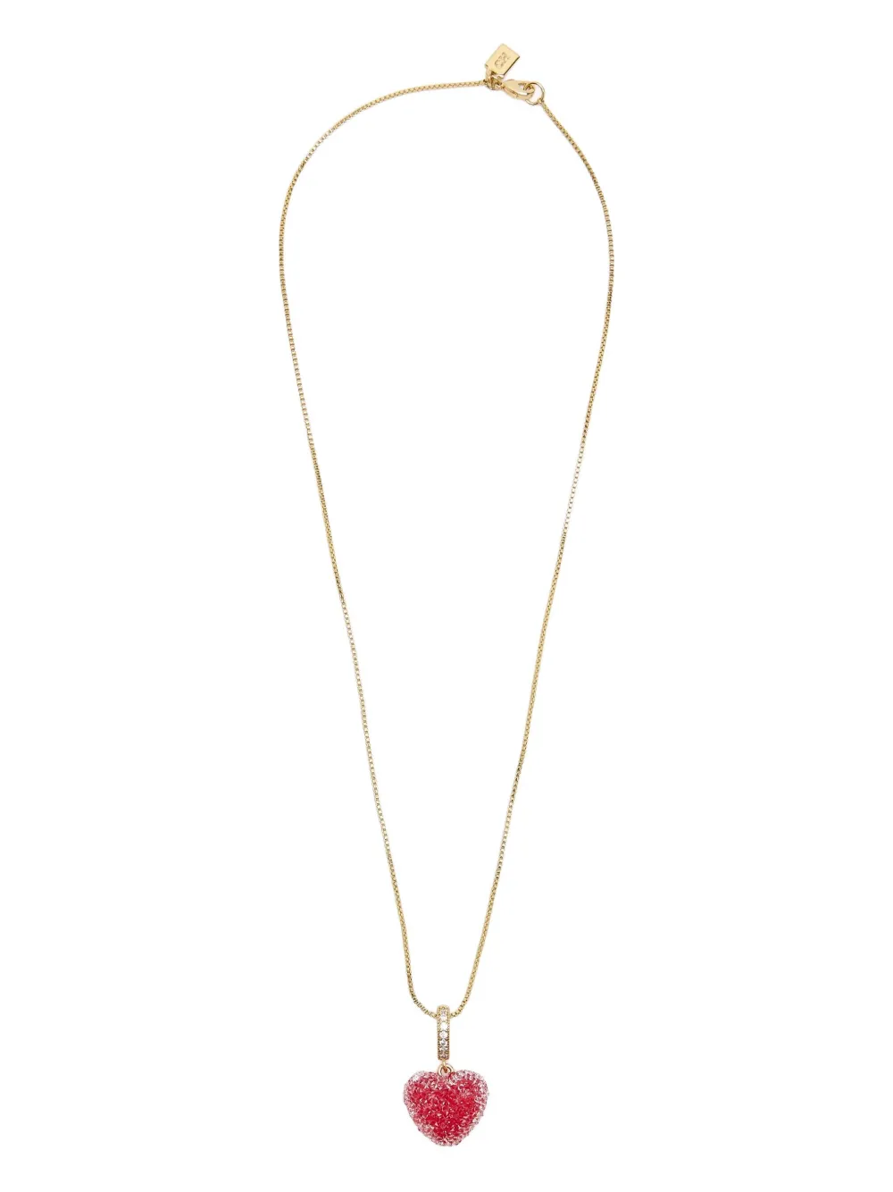Crystal Haze Jelly Heart 18kt Gold-plated Necklace In Gold