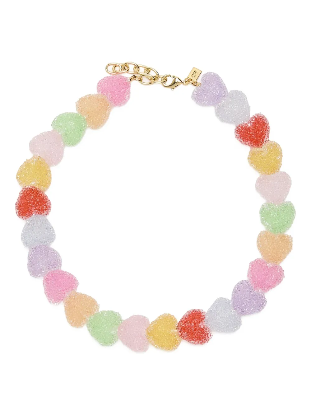 Crystal Haze Jelly Heart 18kt Gold-plated Necklace In Gold