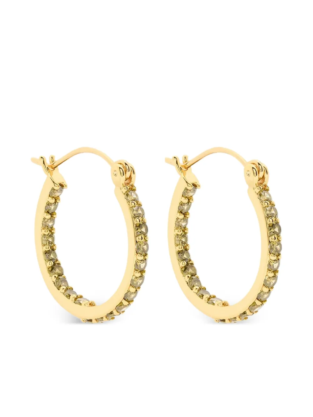 Crystal Haze mini Serena crystal hoop earrings | Gold | Image 1