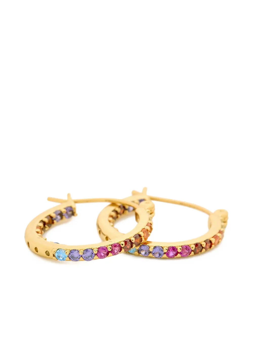 Crystal Haze Serena mini-oorringen met regenboog-edelstenen - Goud