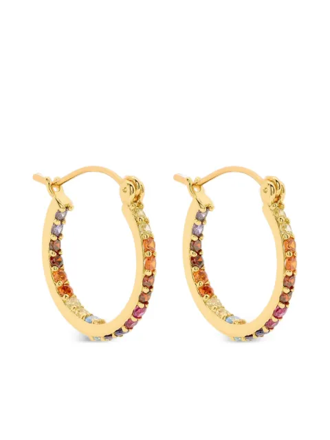 Crystal Haze mini Serena rainbow gemstone hoops