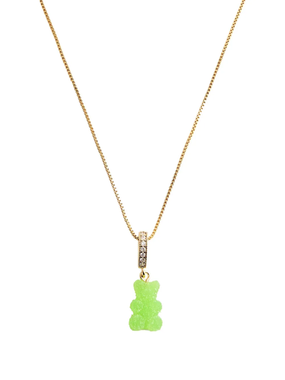 Crystal Haze bear chain necklace - Goud